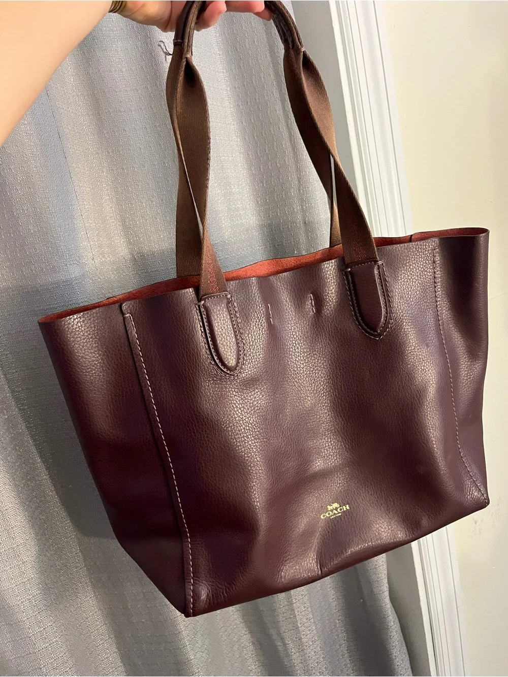Coach Derby Oxblood Leather Tote Bag